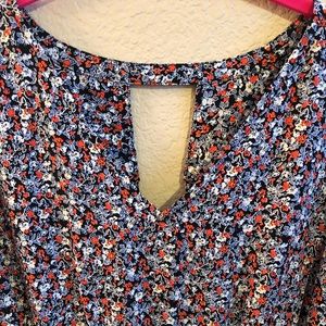 Gap Factory Floral V-neck Dress